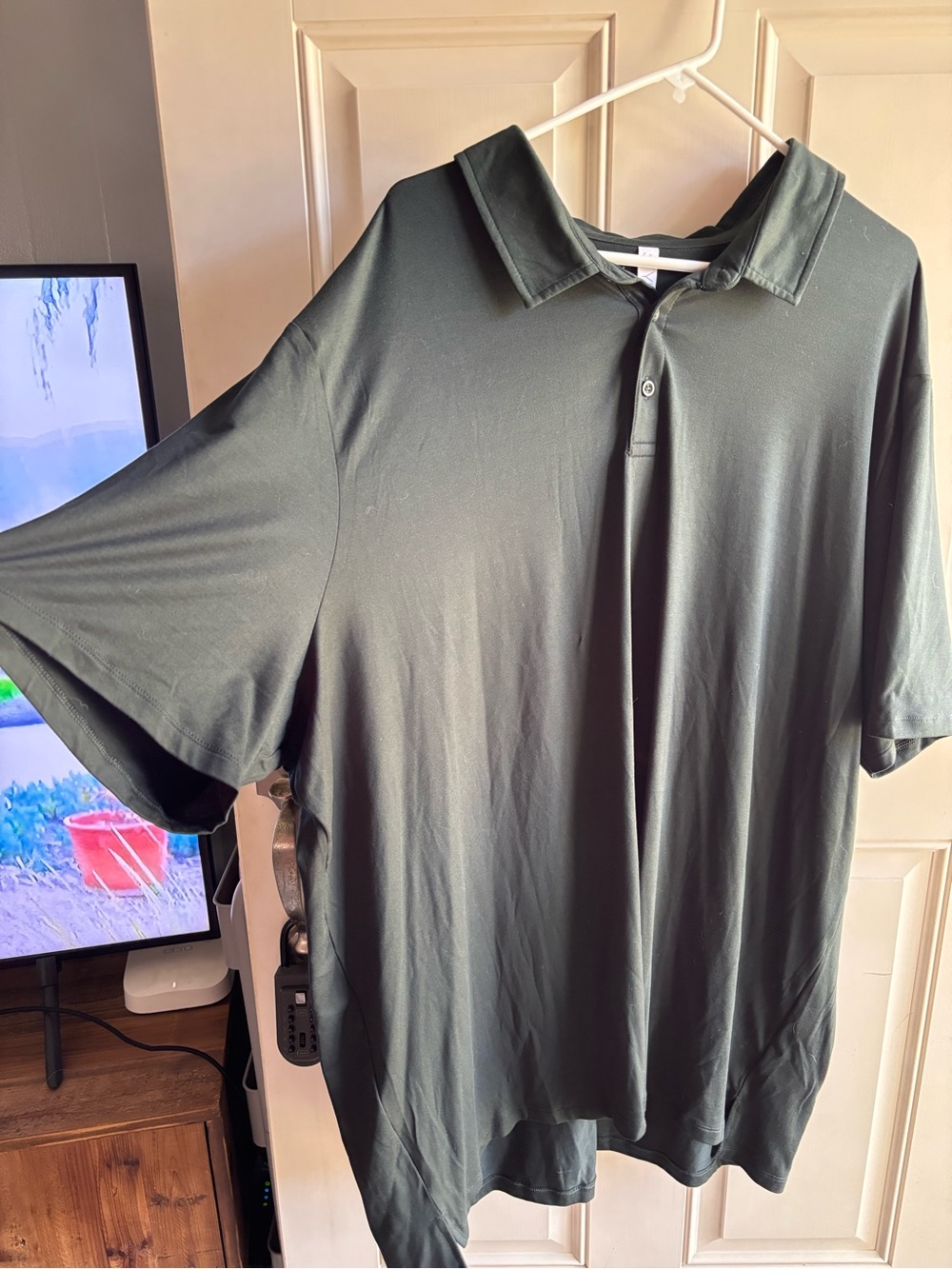 STYLUS Men's Olive Green Short-Sleeve Polo